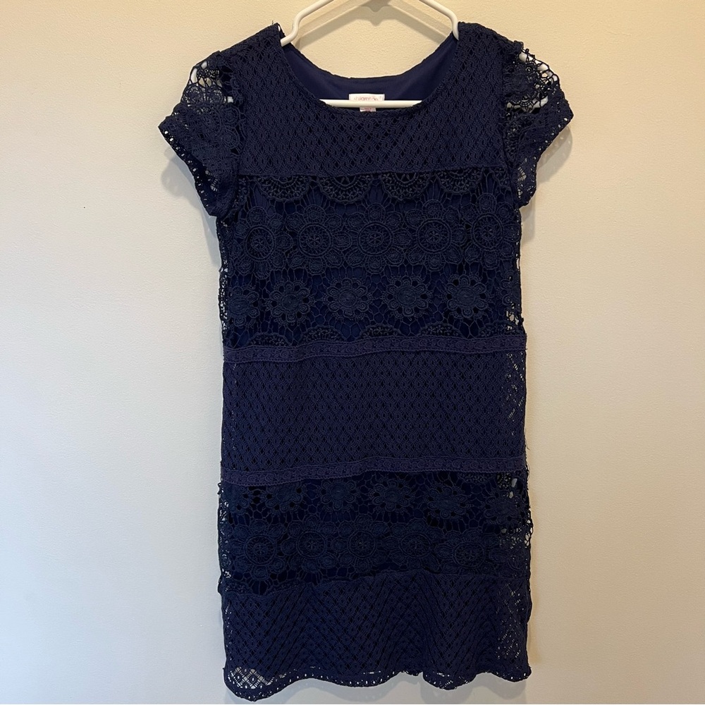 Xhilaration Navy Mini Dress small boho y2k